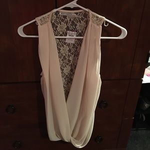 Cream color dressy tank